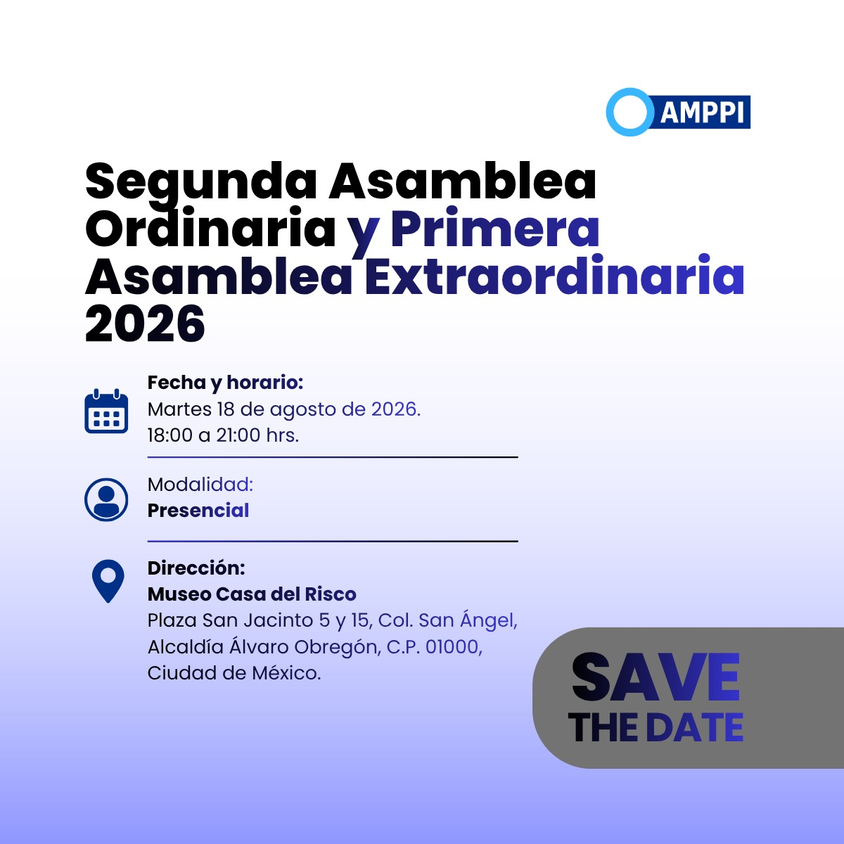 AMPPI Asamblea 2026 Banner